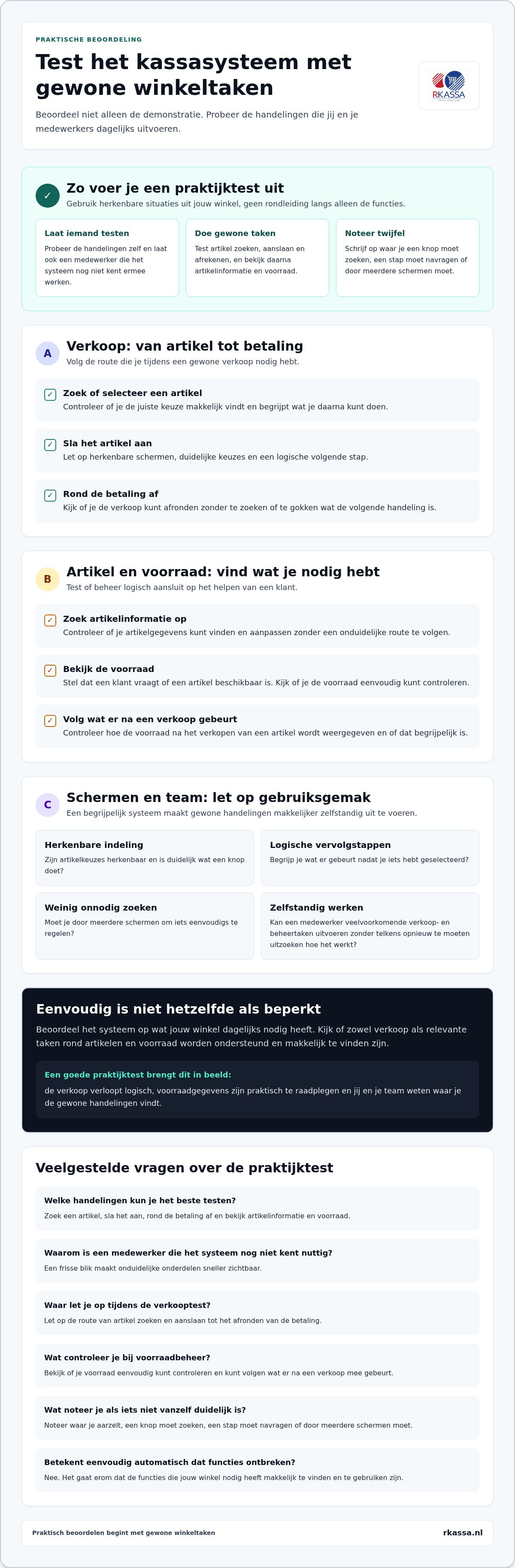 Kassasysteem zonder ingewikkelde handleiding