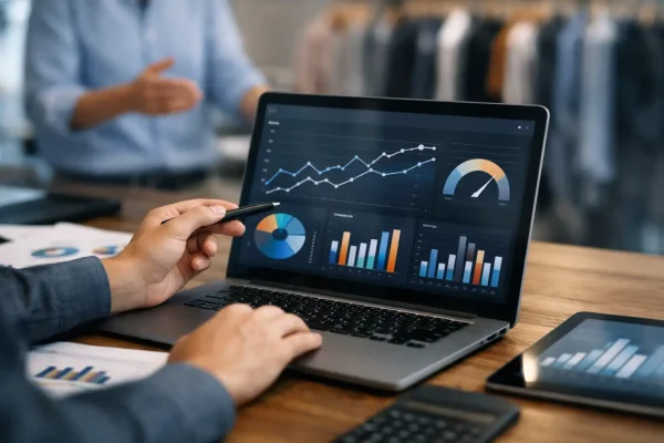 Dashboard voor omzet en marge in retail