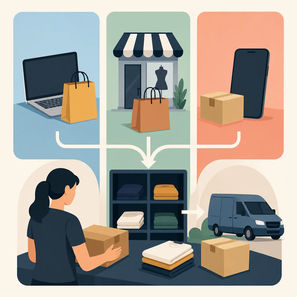 Doorloop online orders van plaatsing tot verwerking