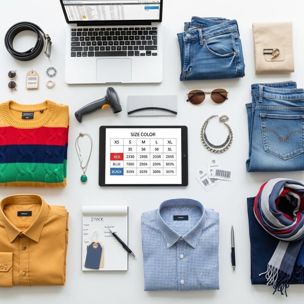 Voorraadbeheer voor modewinkels: werken met maat‑kleur matrix